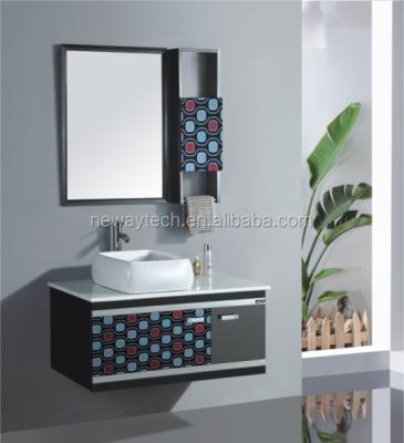 China Environmental Friendly Wholesale Classic Wall Mounted Stainless Steel Bathroom Vanity Unit for sale