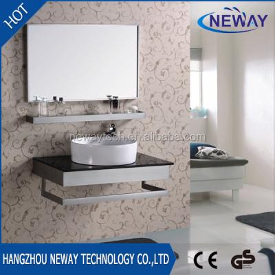 China Environmental Friendly Wholesale Stainless Steel Counter Top Wash Basin With Shelf for sale