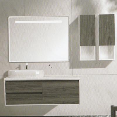 China Industrial Smart Basin Design LED Mirror Melamine Ceramic Bathroom Vanity for sale