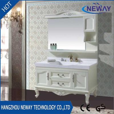 China Environmental Friendly High Quality Luxury White Glossy PVC Bathroom Furniture for sale