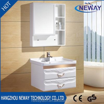 China Environmental Friendly High Quality Modern White PVC Wall Cabinets For Bathroom Plastic for sale