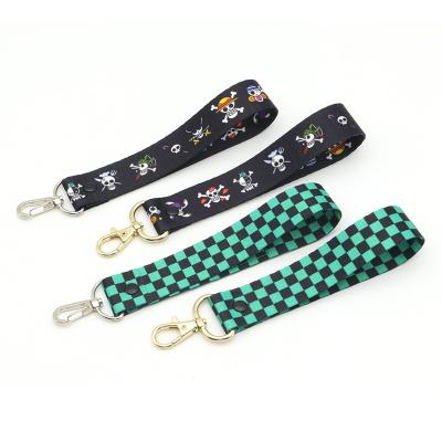 China For Wholesale Ornamental Promotional Giveaway Gifts Customized Unique Cheap Nylon Wristband Designer Cool Anime Character Fabric Car Keychains Promotional Metal for sale