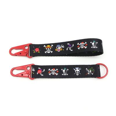 China For Sublimation Promotional Luxury Short Red Polyester Custom Short Red Sublimation Promotional Luxury Red Rivet Carabiner Wristband Jettag Strap Men Women Men Women Jettag Strap Business Souvenir Gift Key Chain for sale