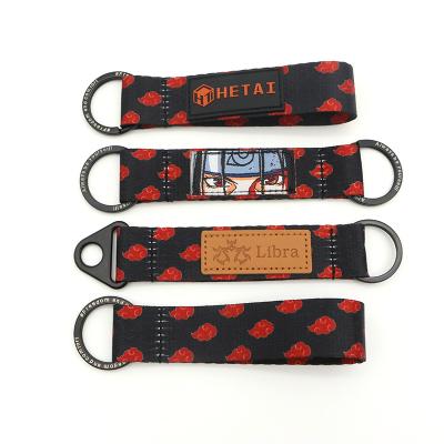 China For Lanyard Black Carabiner Custom Promotional PVC Short Rubber Label Game Giveaway Gifts PU Embroidery Patch Polyester Leather Woven Key Chain for sale