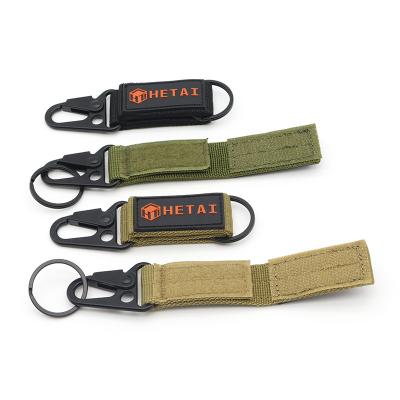 China Promotioanal Gifts/Give Away Wholesale Cheap Silicone PVC Flag Custom Sewn Cloth Personalized Epoxy Resin Sewn One Piece Tactical Hawkbill Bulk Key Chain for sale