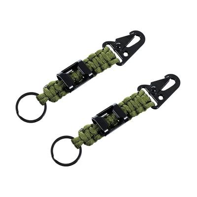 China Promotioanal Gifts / Give Away Custom Color Carabiner Black O Ring Paracord Lanyard Keychain With Bottle Opener for sale