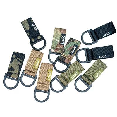 China For Promotional Gifts Gift Customized Promotional Outdoor Sports Tactical Backpack Charms Practical Army Portable Hookloop Green Camouflage Key Chain for sale