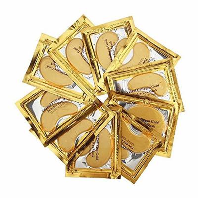 China Hydrogel Crystal Collagen Anti-Puffiness Private Label Foil 24K Gold Circle Dark Eye Mask, Under Gel Eye Mask for sale