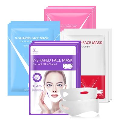 China 2021 Wholesale Moisturizer Private Label Face Lifting V Line Mask, Face Lift Slimming Cheek Mask Lift V Face Line, V-Face Line Cut Out Mask for sale