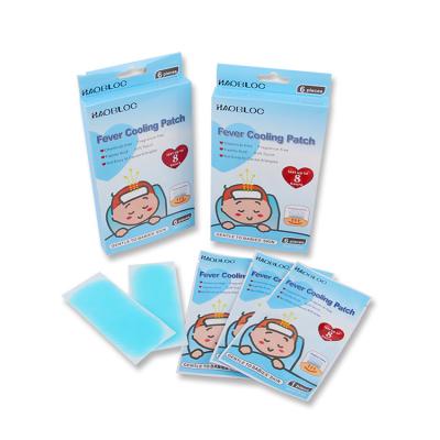 China Spunlace Fabrics Customized High Quality Hydrogel Forehead Antipyretic Fever Reduce Cooling Ice Gel Patches for sale