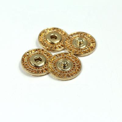 China Dry Cleaning Factory High Quality Large Flat Clothes Metal Button Spring Zinc Alloy Snaps for sale