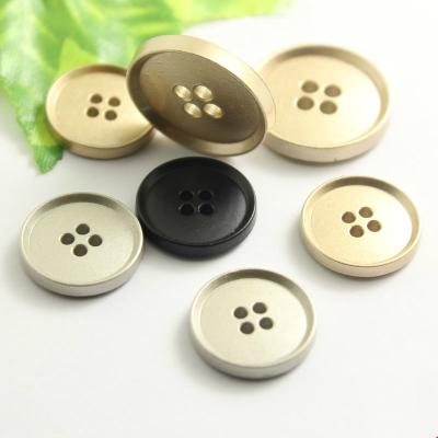 China Dry Cleaning Cheapest Ex-factory Price High Quality Plus Size Metal Blazer Alloy Four Holes Button Gold for sale