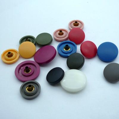 China Custom 12.5 Coated Nylon Metal Dry Cleaning 4 Part Spring Jeans Metal Copper Leg Button Custom Logo Iron for sale