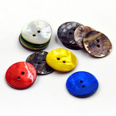 China Wholesale Colorful Dry Cleaning New Style Shell Buttons Agoya 2 Holes Natural Shell Buttons for sale