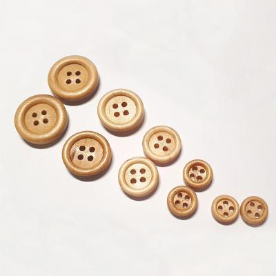 China Fully Stocked Wooden Buttons Viable 4 Holes T Shirts Garment Accessories Crafts for sale