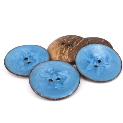 China Newer style dry cleaning multi-colored coconut buttons around flatback enamel coconut buttons for sale