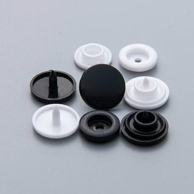 China White Dry Cleaning Top Closure Garment Custom Printed Plastic Snap Fastener Button for sale