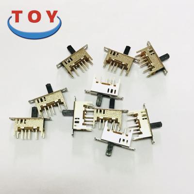 China Electronic products factory direct sales switch switchSS23D08With ears2P3TSlide switch factory direct sales favorable price for sale