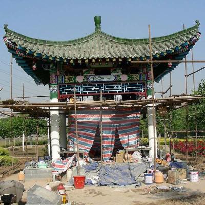 China Houten Chinees de Stijlpaviljoen 3m van Gazebo Grey Outdoor Garden Pavilion Te koop