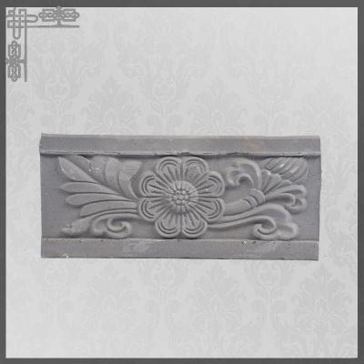 China Antique Roof Decorative Ridge Tile Grey Clay Material For Traditional Chinese Building for sale