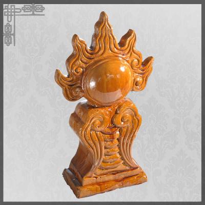 China Kundengerechte Größen-und Farbfeuerkugel-Dach Finial-traditionelle Dach-Dekoration Art Collection zu verkaufen