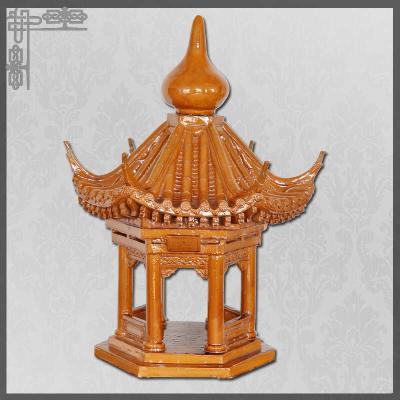 중국 Glazed Small Pavilion Chinese Roof Ornaments For Malaysia Temple Customization 판매용