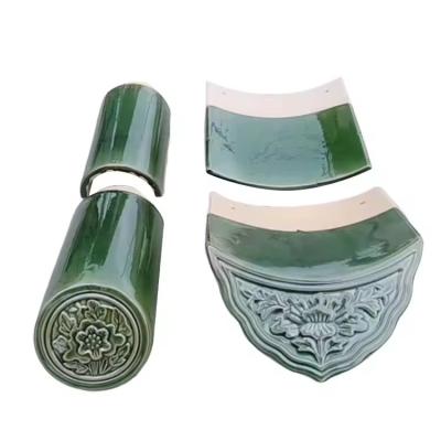 中国 Antique Chinese Style Wooden Pavilion Garden Pagoda Green Glazed Roof Tiles 販売のため