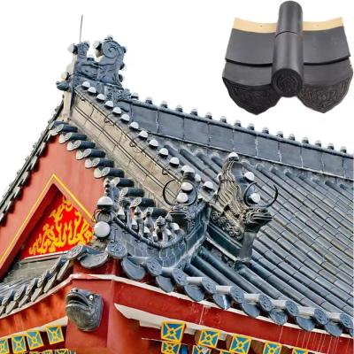 中国 Construction Projects Antique Old Chinese Roof Tile Glazed Ceramic Roofing Tiles Material 販売のため