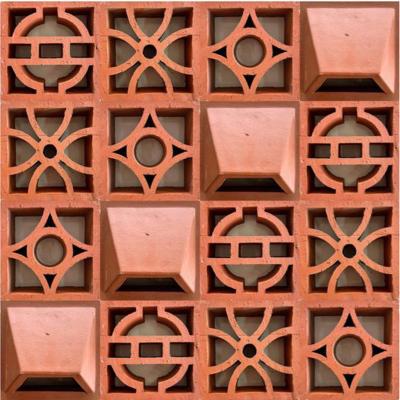 China Flower Breeze Block High Quality Building Materials Red Clay Bricks Construction Bricks Fast Delivery for sale