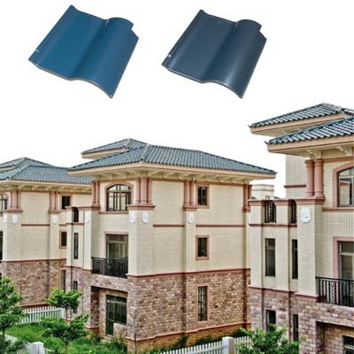 China Cerâmica em forma de S Telhas espanholas Construção resistente Terracotta Tinta UV resistente Azul à venda