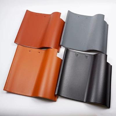 China Commercial Excellent Stain Resistance Roof Tiles Wet Pressed Spanish Style Tiles for sale