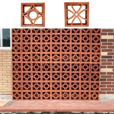 China Hotel Exterior Clinker Ceramic Wall Bricks Decorative Terracotta Screen Wall Blocks for sale