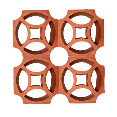 China Perforated Clay Bricks Modern Wall Design Ornamental Clay Building Terracotta Block for sale