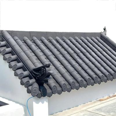 China Chinese Traditional Yin Yang Plastic Tile Roof Shingle Korean Roofing Sheet Pvc Synthetic for sale