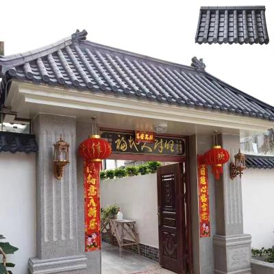 China Plastic Japanese Roof Tiles Lightweight Building Material Wall Tiles Roof Sheet For Old Japanese Traditional Roof for sale