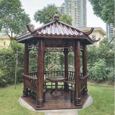 China HINTERHOF Pinus Sylvestris chinesischer hölzerner Karbonisierungsgazebo-2.6m hölzerner Gazebo zu verkaufen