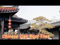 Asian Pavilion Chinese Clay Roof Tiles Unglazed Grey Matt For Temple