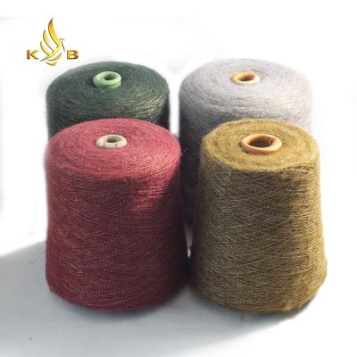 China Beautiful knitting yarn antistatic pleuche brushed yarn polyester acrylic nylon spandex blended yarn for sale