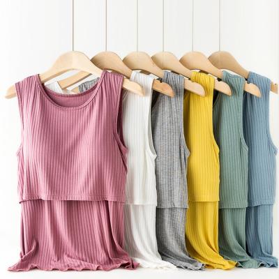 China Breathable Multicolor Nursing Tops Summer Feeding Maternity Clothes Nursing Tops Maternal Apparel for sale