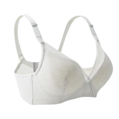 China Breathable Nylon Wireless Padded Front Open Button Maternity Nursing Lactation Nursing Bra for sale