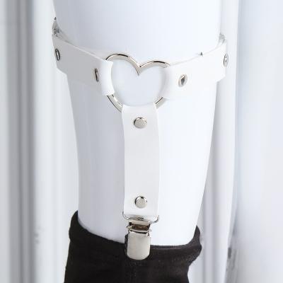 China Fashion Sexy Punk Rock Goth Heart PU Heart Garter Belts Leg Ring Small for sale