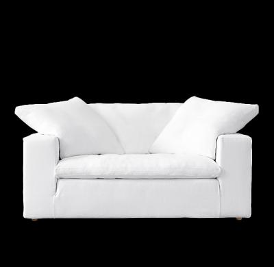 China Hot-selling Sunwe style minimalist leather lazy massage high back lounge two seater leisure white luxury fabric sofa for sale