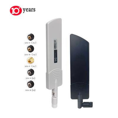 China ABS+PC 600-6000MHz 4G 3G 2G LTE SMA-J Long Range Omni WiFi 5G NR External Broadband High Gain Rubber Antenna for sale