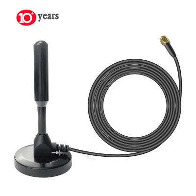 China ABS Customize 698~960MHz 1710~2700MHz External High Gain SMA-Male Connector Magnetic 3dbi Sucker Communication Antenna for sale