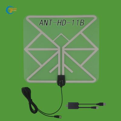 China Amplified HDTV Antenna Free Channels 80 Miles 1080P / 4K Digital Indoor TV Aerial ANT-HD-11B for sale