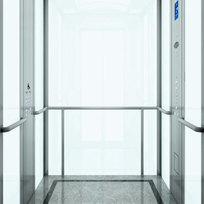 China Modern factory specializes in manufacturing stainless steel panoramic glass guided elevator for sale