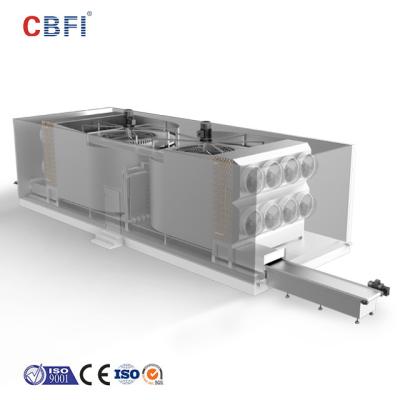 China Correa modular o máquina de congelación rápida de acero inoxidable del congelador IQF del espiral de la correa para el prendedero de pescados del pollo de la carne en venta