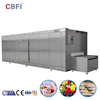 Cina Macchina industriale automatica del congelatore IQF del tunnel di Mesh Belt Tunnel Blast Chiller IQF per le patate fritte della carne del gamberetto in vendita