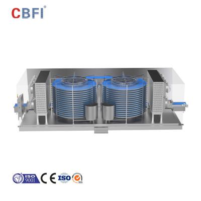 Cina Belt IQF Spiral Quick Blast Freezer For Pasta Fruits Vegetables Shrimp Food Freezing Machine in vendita