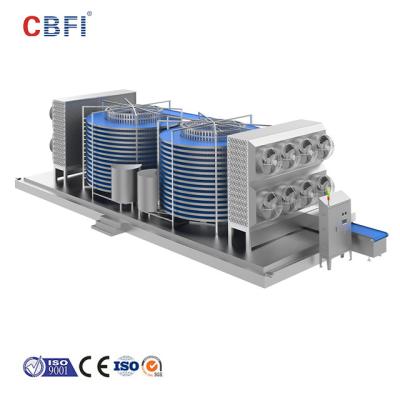 China CBFI SUS304 Spiral Quick Freezer Bevroren noedels en gebak Te koop